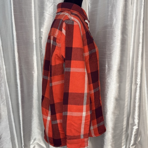 Carhartt Loose Fit Heavyweight Twill Long-Sleeve Plaid Button Up Shirt Women’s S - Picture 3 of 8